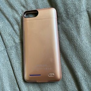 Rose gold charging phone case